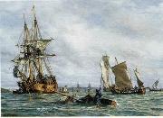 unknow artist Seascape, boats, ships and warships. 117 oil on canvas